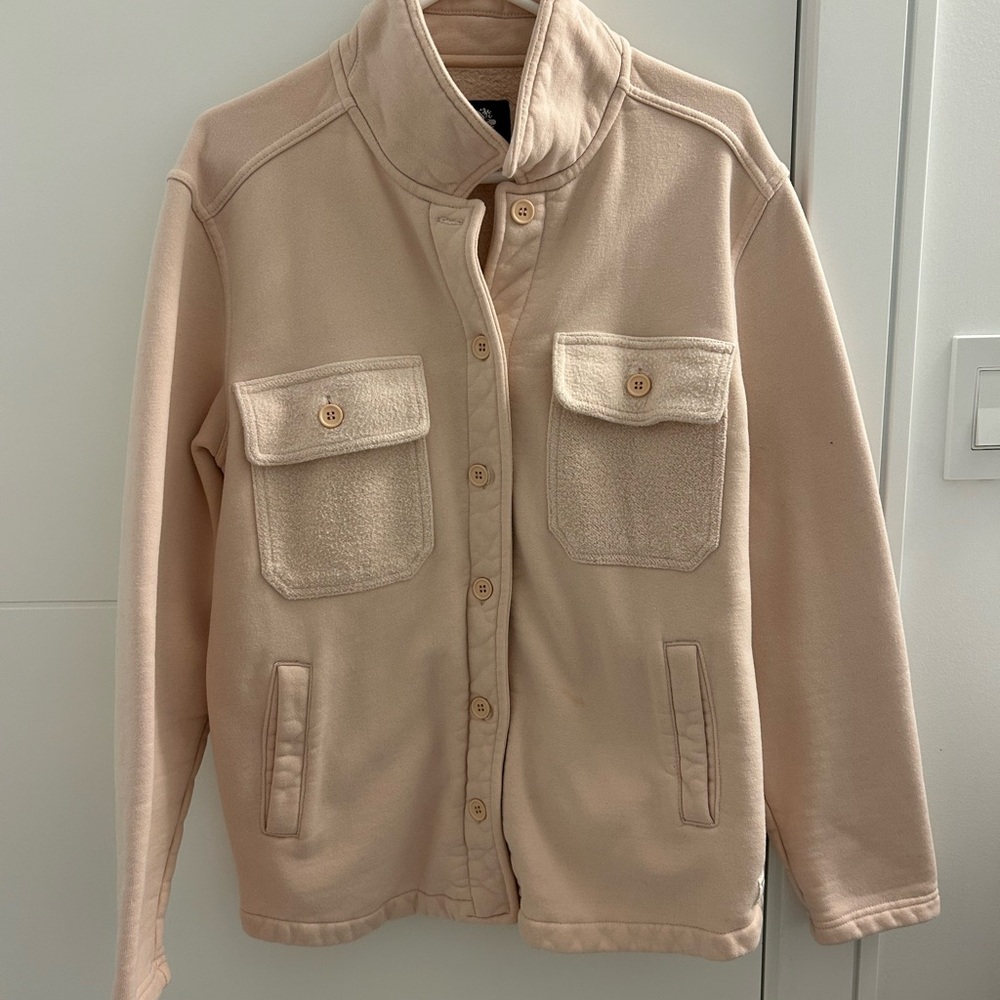 Roots pale pink “shacket” Button-Up Jacket